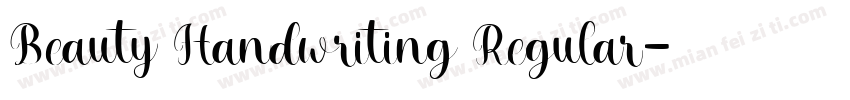Beauty Handwriting Regular字体转换
